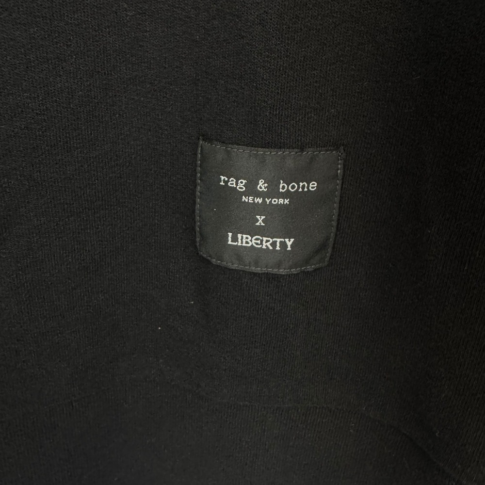 rag & bone Sweatshirt Men‎ M Black Liberty Graphic NWT - Picture 5 of 16